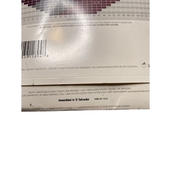 Hanes Silk Reflections Pantyhose Grey Mist Size EF Style 717 Control Top Sheer - Picture 4 of 5
